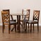 Baxton Studio Zoe Grey Upholstered and Walnut Wood 5-Piece Dining Set 173-9874-10899 - alternate 7